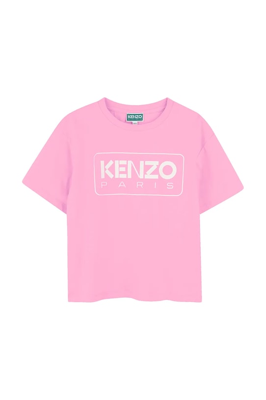 Kenzo Kids tricou de bumbac pentru copii print roz K61064.156