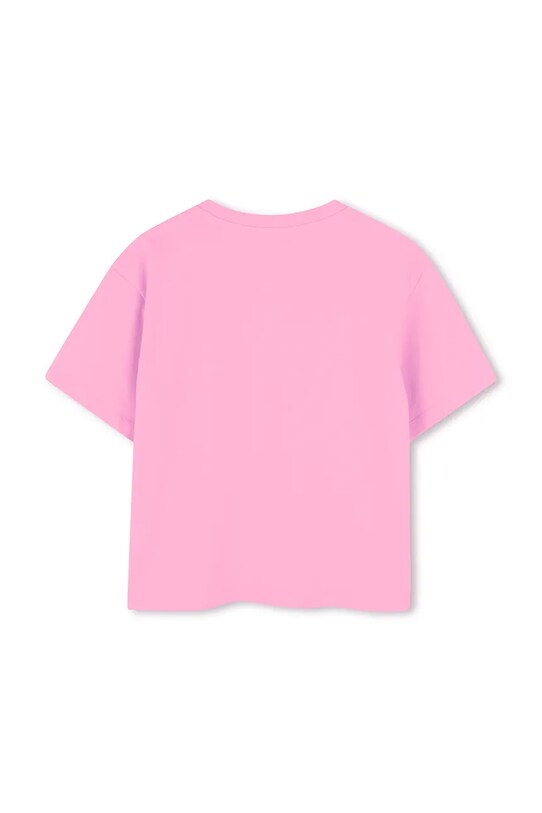 Otroška bombažna kratka majica Kenzo Kids K61064.156 roza SS25
