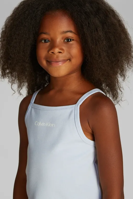 Calvin Klein Jeans top bawełniany dziecięcy IG0IG02868.PPYA niebieski