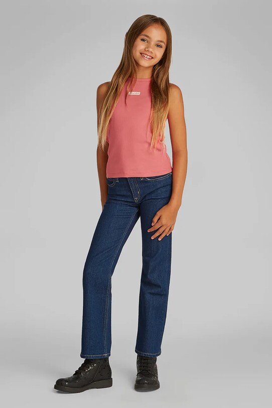 Дитячий топ Calvin Klein Jeans з еластаном рожевий IG0IG02871.104.116.PPYA