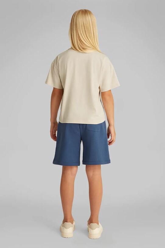 Детская хлопковая футболка Calvin Klein Jeans бежевый IG0IG02136.PPYA