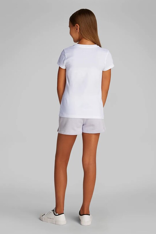 Детска памучна тениска Calvin Klein Jeans бял IG0IG02857.104.116.PPYA