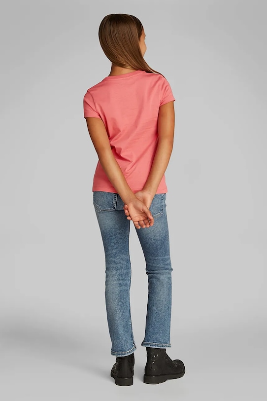 Дитяча бавовняна футболка Calvin Klein Jeans рожевий IG0IG02857.104.116.PPYA