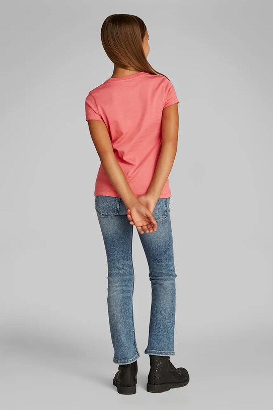 Дитяча бавовняна футболка Calvin Klein Jeans рожевий IG0IG02857.128.176.PPYA