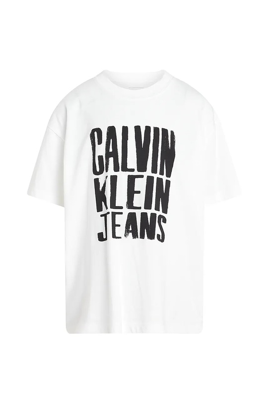 Detské bavlnené tričko Calvin Klein Jeans IG0IG02858.PPYA biela SS25
