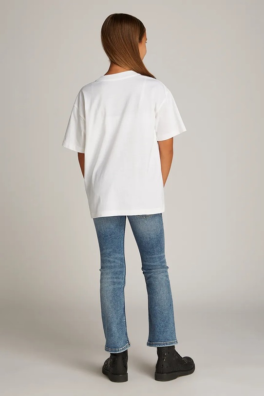 Detské bavlnené tričko Calvin Klein Jeans biela IG0IG02858.PPYA