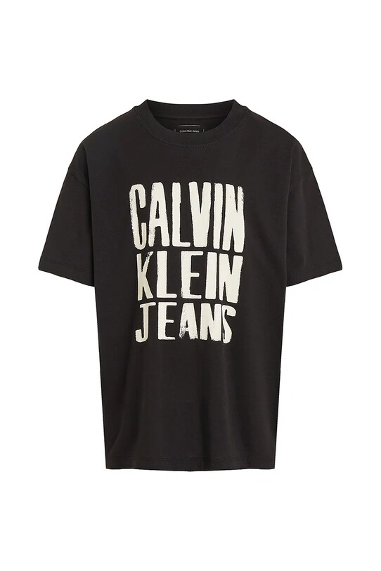 Дитяча бавовняна футболка Calvin Klein Jeans IG0IG02858.PPYA чорний SS25