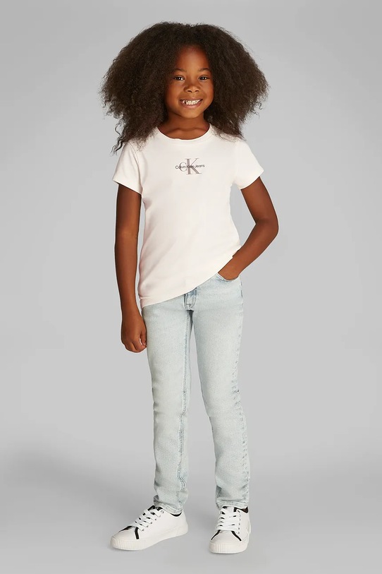 Девочка Детская хлопковая футболка Calvin Klein Jeans 2 шт IG0IG02860.104.116.PPYA розовый