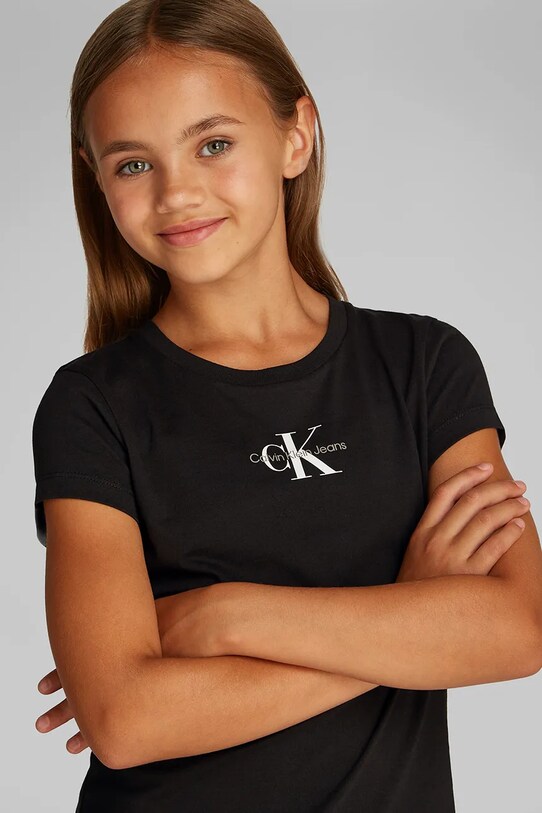 Дитяча бавовняна футболка Calvin Klein Jeans 2-pack IG0IG02860.104.116.PPYA чорний