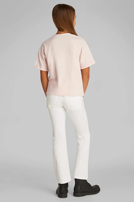Дитяча бавовняна футболка Calvin Klein Jeans рожевий IG0IG02861.104.116.PPYA