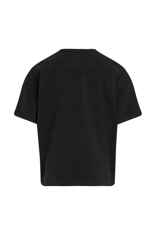 Девочка Детская хлопковая футболка Calvin Klein Jeans IG0IG02861.128.176.PPYA чёрный