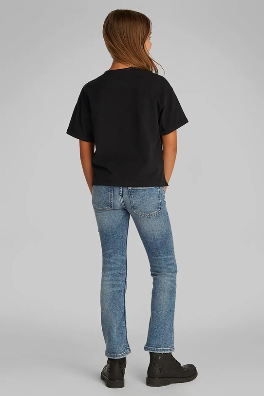 Детская хлопковая футболка Calvin Klein Jeans чёрный IG0IG02861.128.176.PPYA
