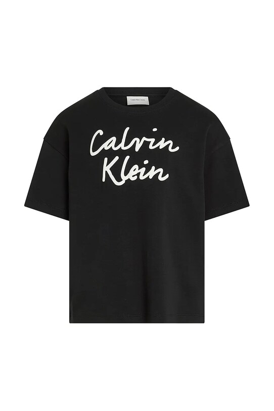 Detské bavlnené tričko Calvin Klein Jeans IG0IG02864.PPYA čierna SS25