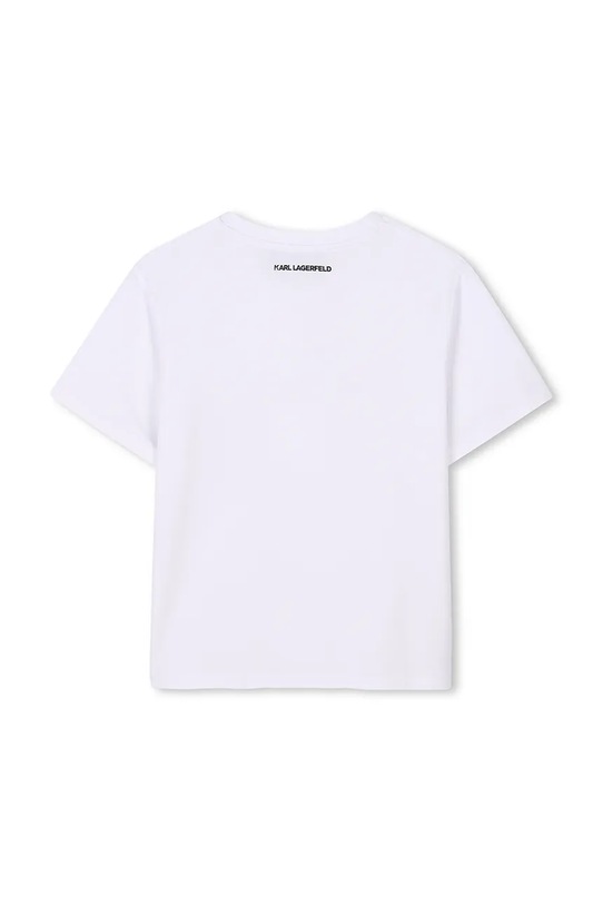 Fete Karl Lagerfeld tricou de bumbac pentru copii Z30485.86.108 alb