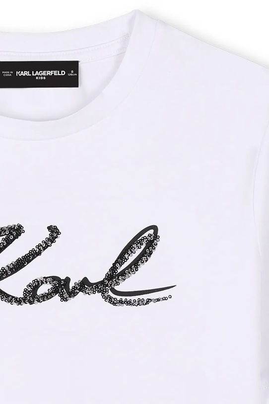 Karl Lagerfeld tricou de bumbac pentru copii alb Z30485.86.108