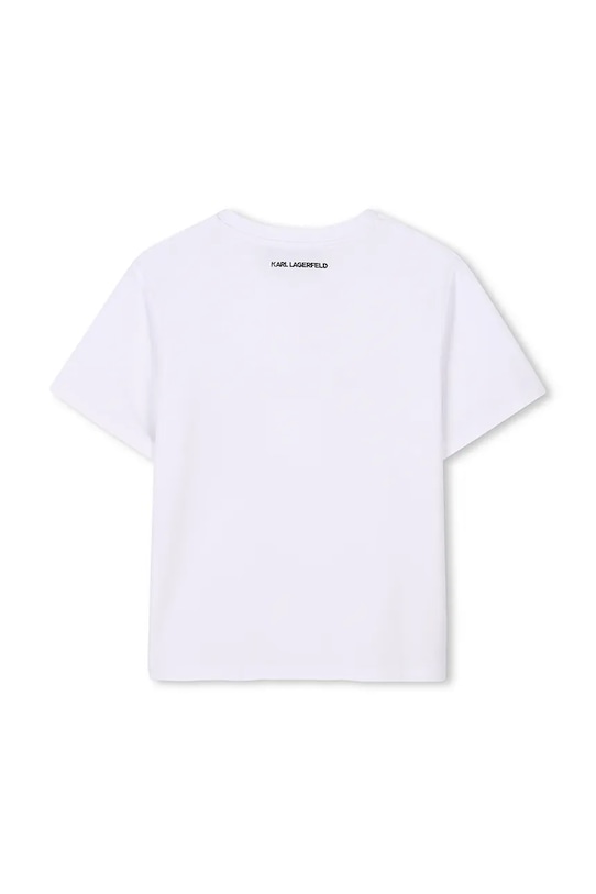 Fete Karl Lagerfeld tricou de bumbac pentru copii Z30485.156.162 alb