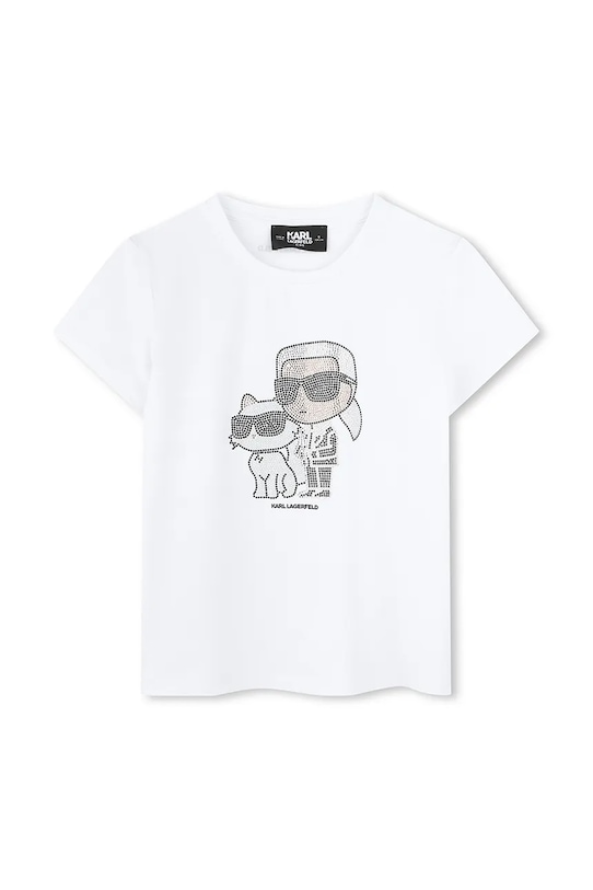 Karl Lagerfeld maglietta per bambini tessuto elasticizzato bianco Z30489.114.150