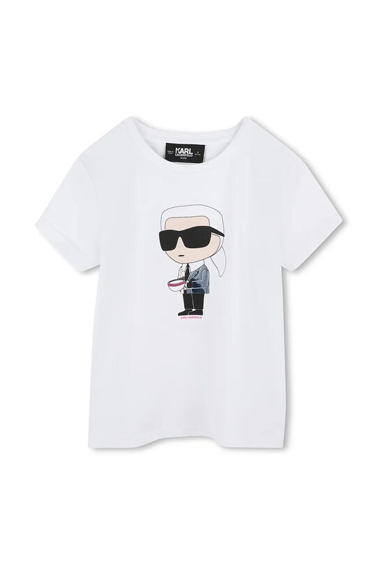 Дитяча бавовняна футболка Karl Lagerfeld бавовна білий Z30491.86.108