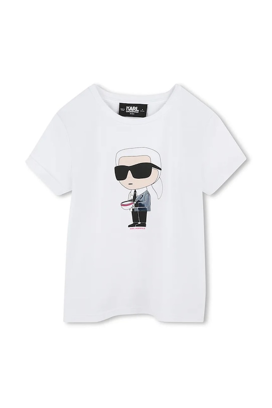 Дитяча бавовняна футболка Karl Lagerfeld бавовна білий Z30491.86.108
