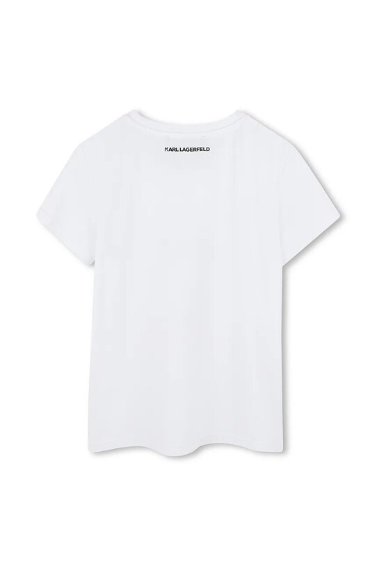 Детская хлопковая футболка Karl Lagerfeld Z30491.114.150 белый SS25