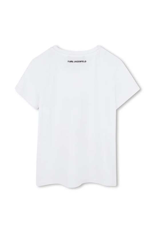 Karl Lagerfeld tricou de bumbac pentru copii Z30491.114.150 alb SS25