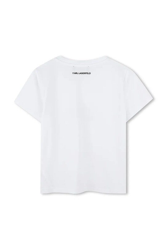 Детская хлопковая футболка Karl Lagerfeld Z30492.86.108 белый SS25