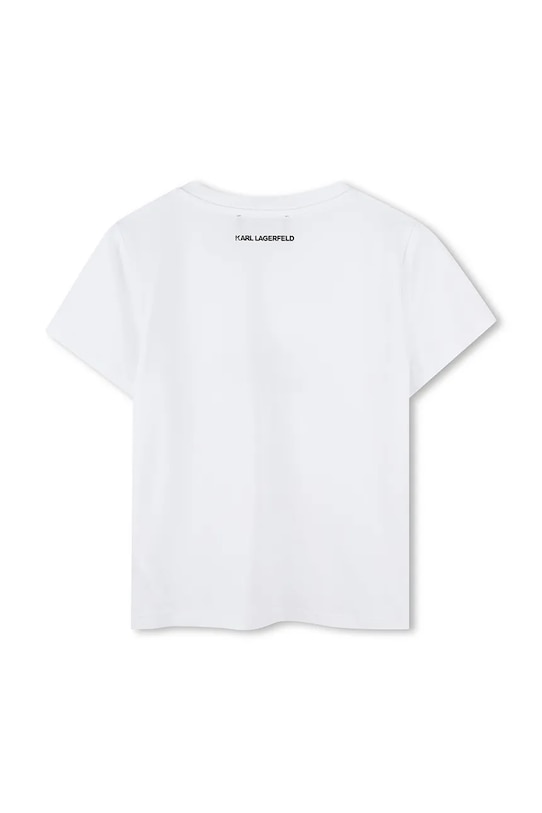Karl Lagerfeld tricou de bumbac pentru copii Z30492.86.108 alb SS25