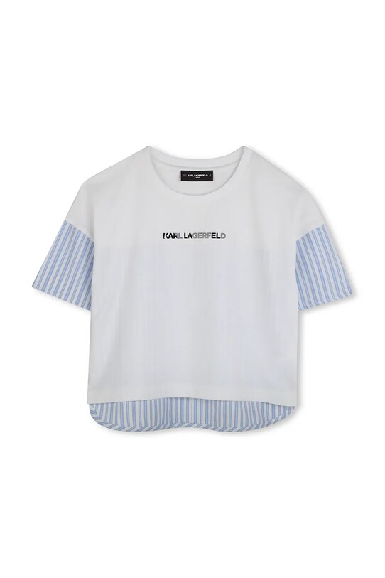 Karl Lagerfeld tricou de bumbac pentru copii model fin albastru Z30493.114.150