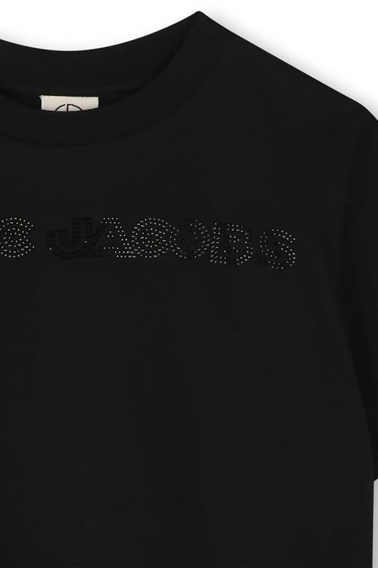 Παιδικό βαμβακερό μπλουζάκι Marc Jacobs μαύρο W60461.114.150