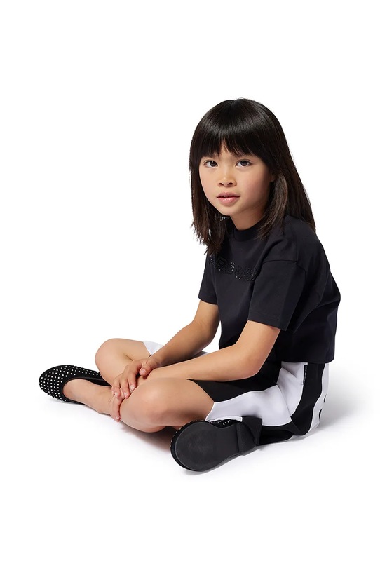 Otroška bombažna kratka majica Marc Jacobs Okrogel črna W60461.156