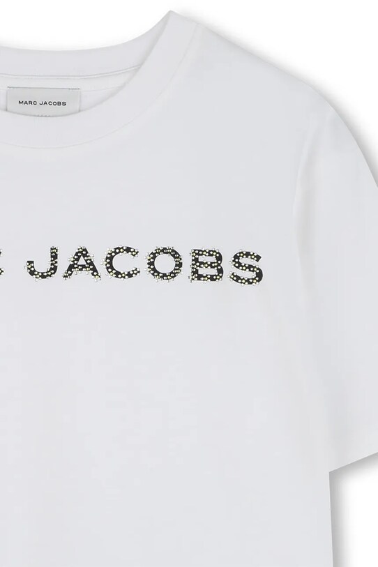 Дівчинка Дитяча бавовняна футболка Marc Jacobs W60463.114.150 білий