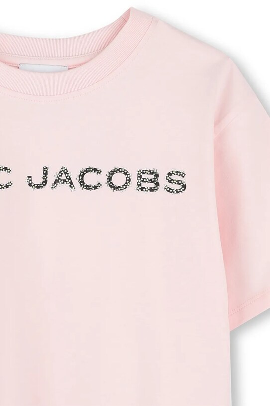 Дівчинка Дитяча бавовняна футболка Marc Jacobs W60463.114.150 рожевий