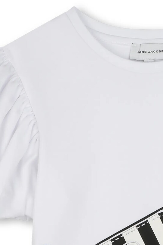 Fete Marc Jacobs tricou de bumbac pentru copii W60464.156 alb