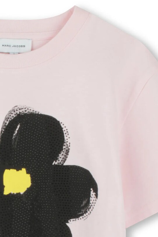Дитяча бавовняна футболка Marc Jacobs рожевий W60542.86.108