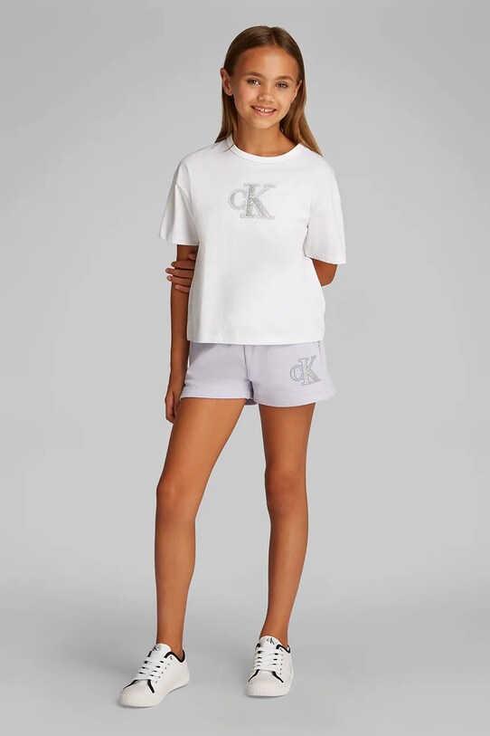 Calvin Klein Jeans t-shirt dziecięcy z elastanem biały IG0IG02863.128.176.PPYA