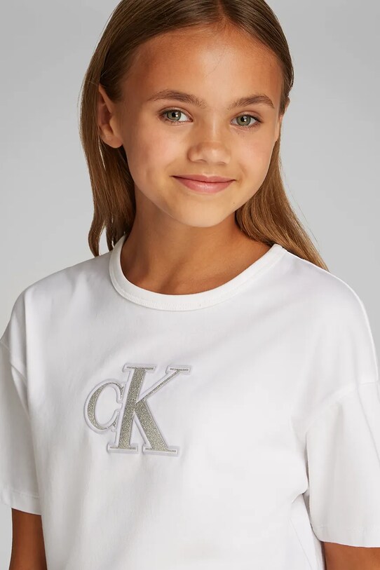 Calvin Klein Jeans tricou copii IG0IG02863.128.176.PPYA alb
