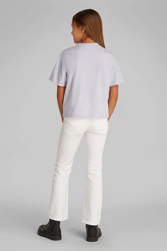 Calvin Klein Jeans t-shirt dziecięcy fioletowy IG0IG02863.128.176.PPYA