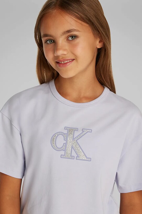 Calvin Klein Jeans t-shirt dziecięcy IG0IG02863.128.176.PPYA fioletowy
