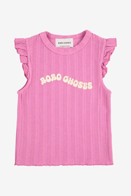 Dětský top Bobo Choses Wavy 125AC024 růžová SS25