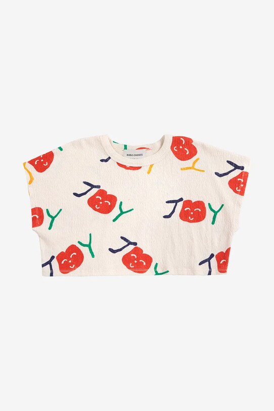 Bobo Choses t-shirt dziecięcy Smiling 125AC021 biały SS25
