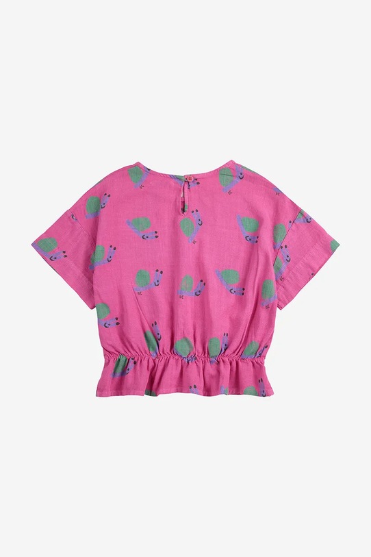 Дівчинка Дитяча футболка Bobo Choses Funny Snail 125AC029 рожевий