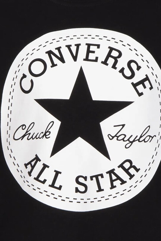 Fete Converse tricou de bumbac pentru copii 369787 negru