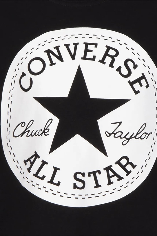 Dziewczynka Converse t-shirt bawełniany dziecięcy 369787 czarny