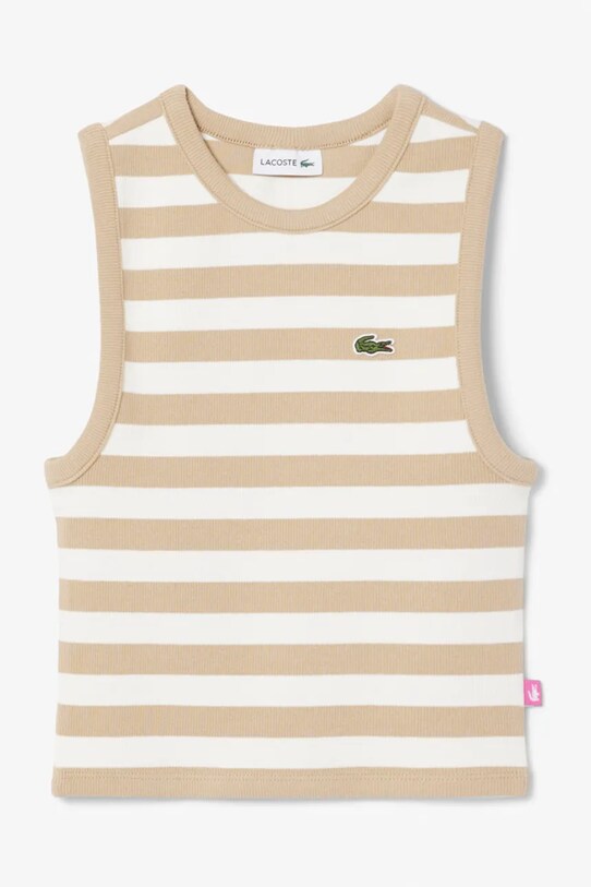 Детский топ Lacoste с эластаном бежевый TJ8759