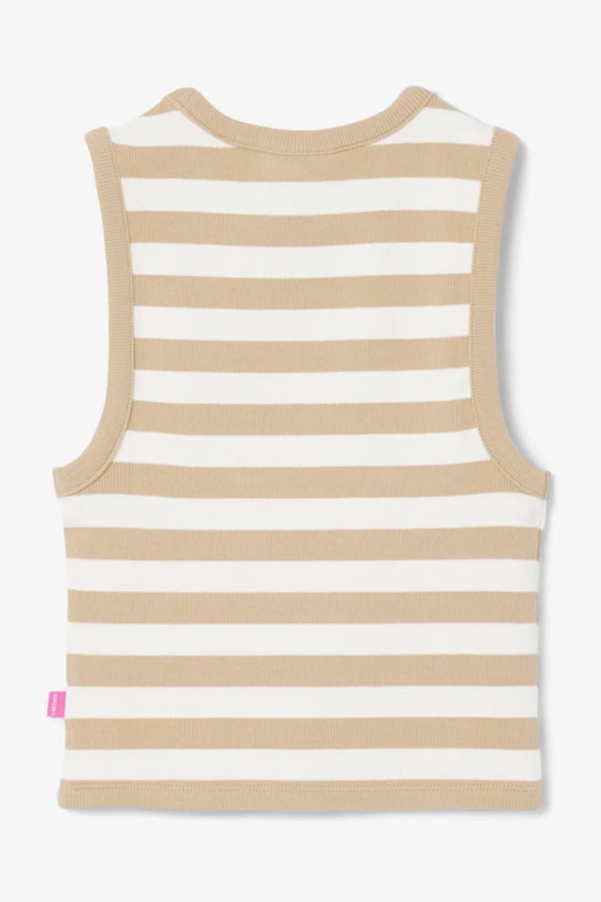 Lacoste top dziecięcy TJ8759 beżowy SS25