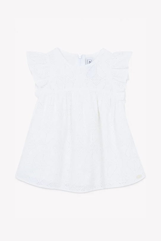 Otroška bombažna obleka Tartine et Chocolat CA30081.71.74 bela SS25