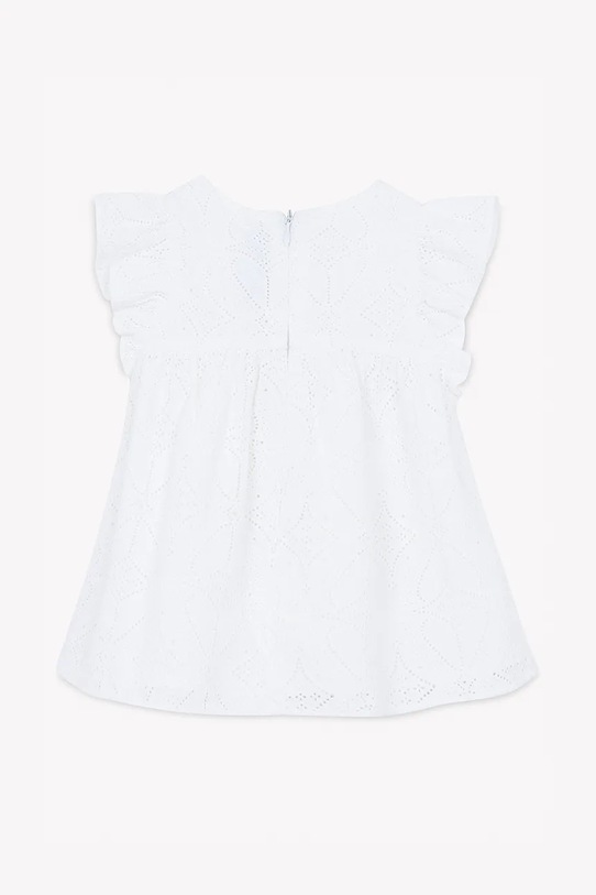 Deklice Otroška bombažna obleka Tartine et Chocolat CA30081.71.74 bela