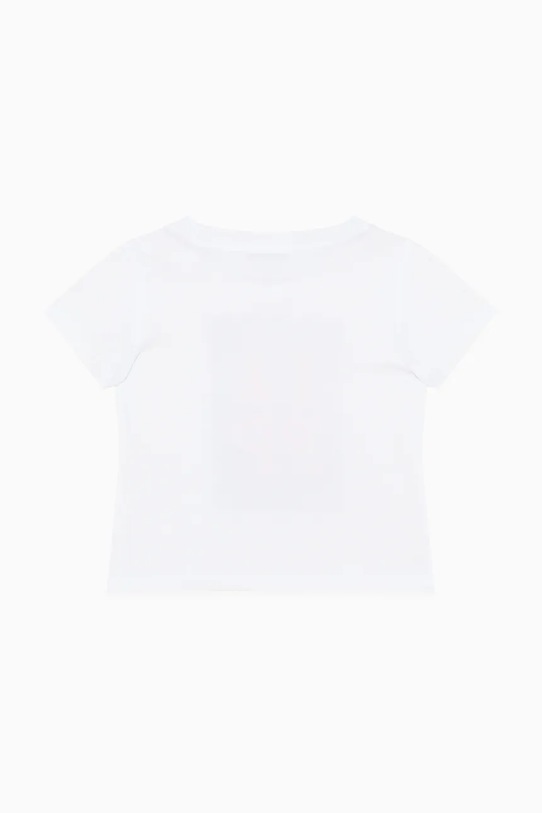Детский хлопковый топ Patrizia Pepe W103 7M0876 белый SS25