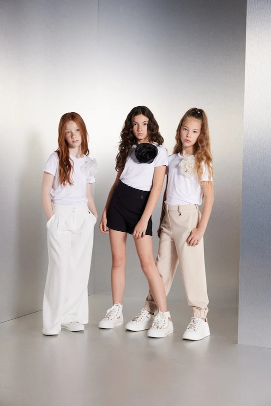 Patrizia Pepe t-shirt dziecięcy J4G0 aplikacja biały 7M0897