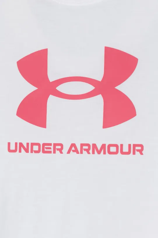 Fete Under Armour tricou copii BIG LOGO SS 1389756 alb